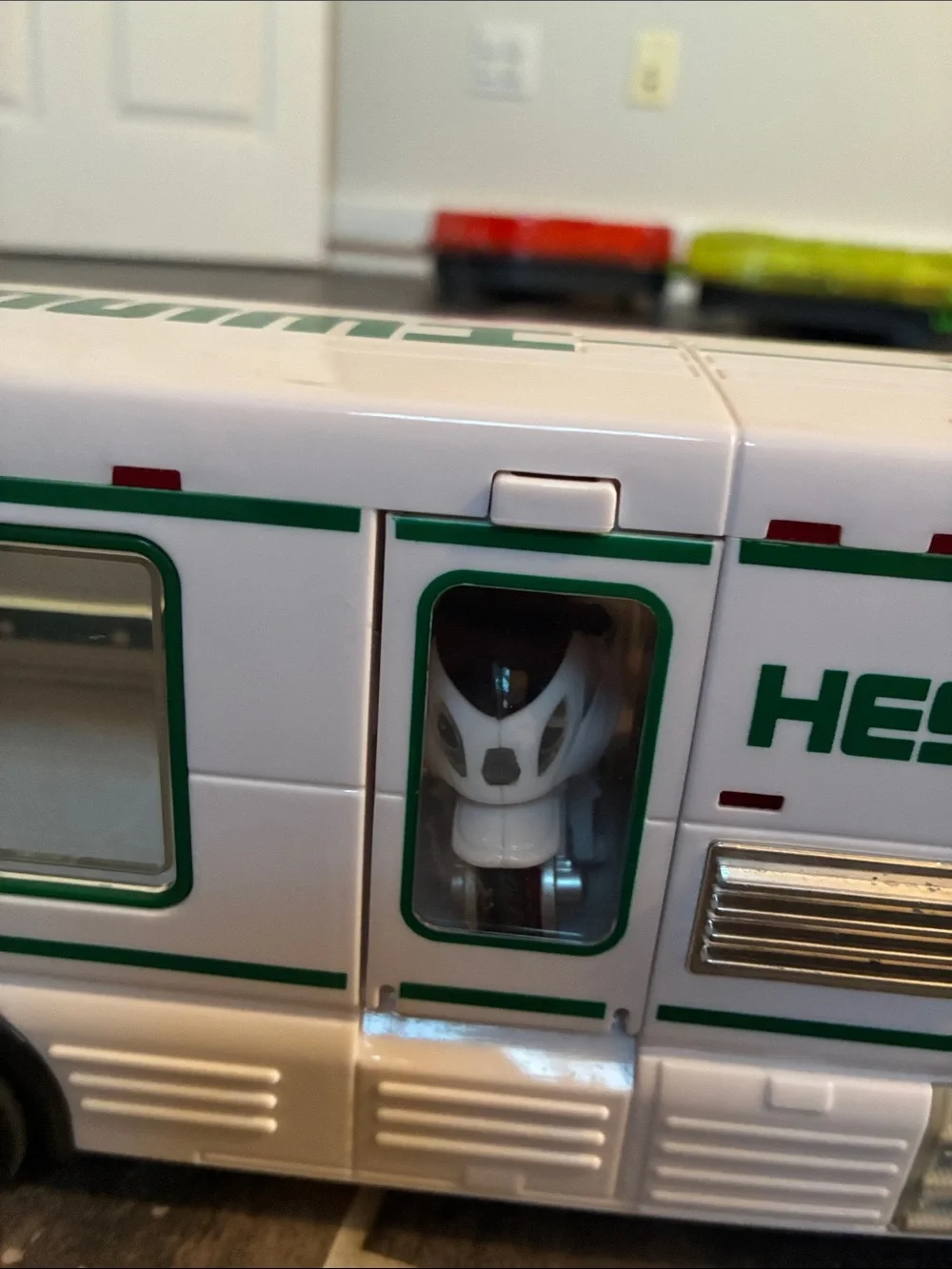 White & Green Toy Truck for Kids HESS